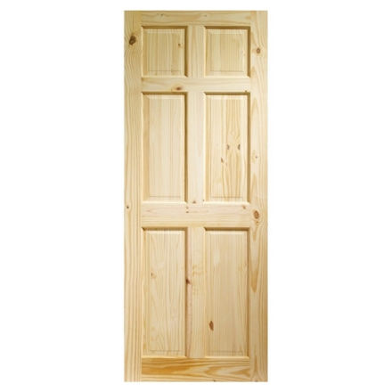 Picture of X L JOINERY KNOTTY PINE COLONIAL 6 PANEL DOOR 35X1981MM
