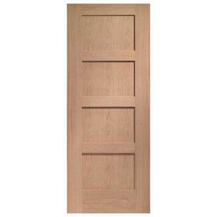 Picture of X L JOINERY OAK SHAKER 4 PANEL DOOR 35X1981MM