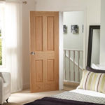 Picture of X L JOINERY OAK VICTORIAN 4 PANEL DOOR 35X1981MM