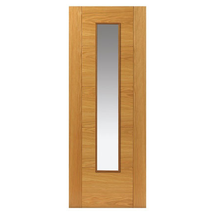 Picture of JB KIND OAK EMRAL GLAZED INTERNAL DOOR - PRE FINISHED 35MM x 1981MM