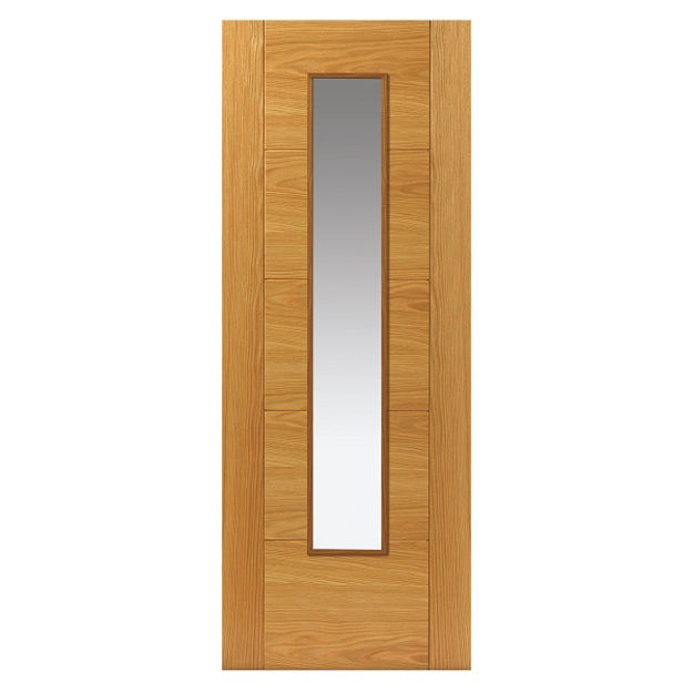 Picture of JB KIND OAK EMRAL GLAZED INTERNAL DOOR - PRE FINISHED 35MM x 1981MM