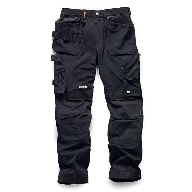 Picture of SCRUFFS BLACK PRO FLEX PLUS TROUSERS (HOLSTER)