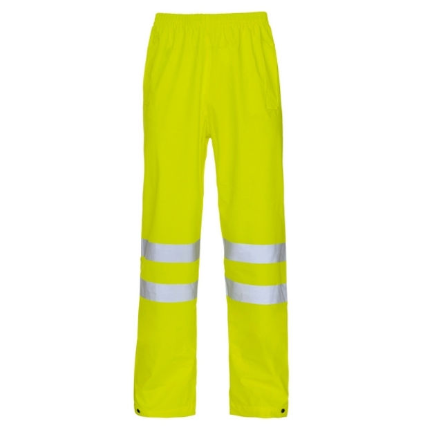 Picture of YELLOW CLASS 1 HI VIZ BREATHABLE FLEX TROUSERS 