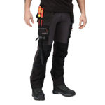 Picture of REGATTA IRON / BLACK INFILTRATE STRETCH TROUSERS