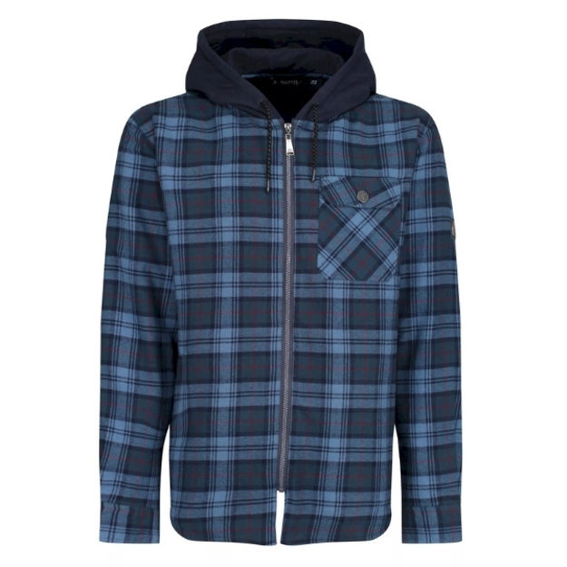 Picture of REGATTA NAVY CHECK SEIGE SHIRT JACKET