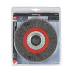 Picture of TIMCO WHEEL BRUSH WITH PLASTIC REDUCER SET CRIMPED STEEL WIRE - 150MM
