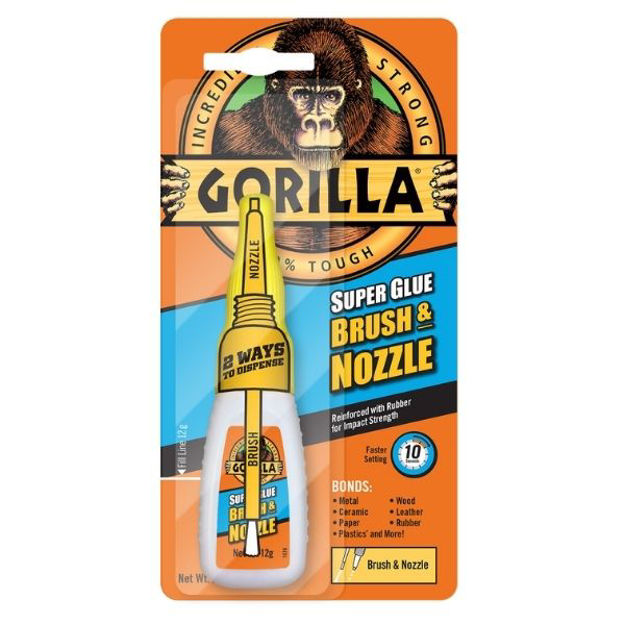 Picture of GORILLA SUPERGLUE BRUSH & NOZZLE 12G