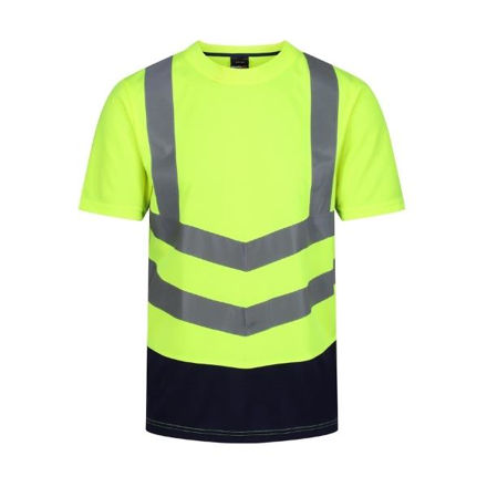 Picture of REGATTA YELLOW/NAVY HI-VIS T-SHIRT