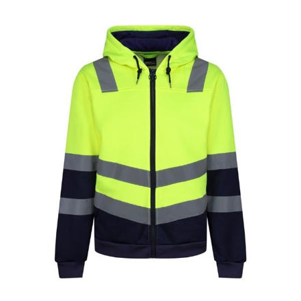 Picture of REGATTA YELLOW/NAVY HI-VIS FULL ZIP HOODIE