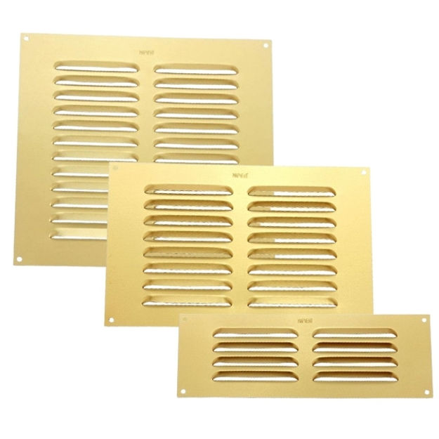Picture of LOUVRED ALUMINIUM VENT - GOLD FINISH