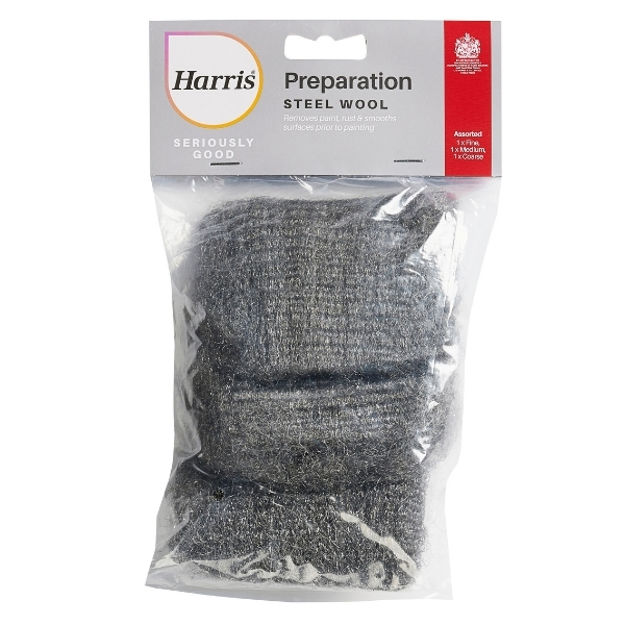 Picture of HARRIS STEEL WOOL PACK 3 ASSORTED