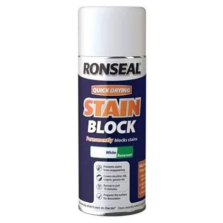 Picture of RONSEAL STAIN BLOCK AEROSOL WHITE 400ML