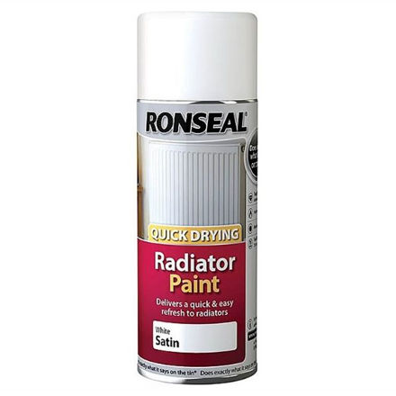 Picture of RONSEAL QD RADIATOR SPRAY PAINT WHITE SATIN 400ML