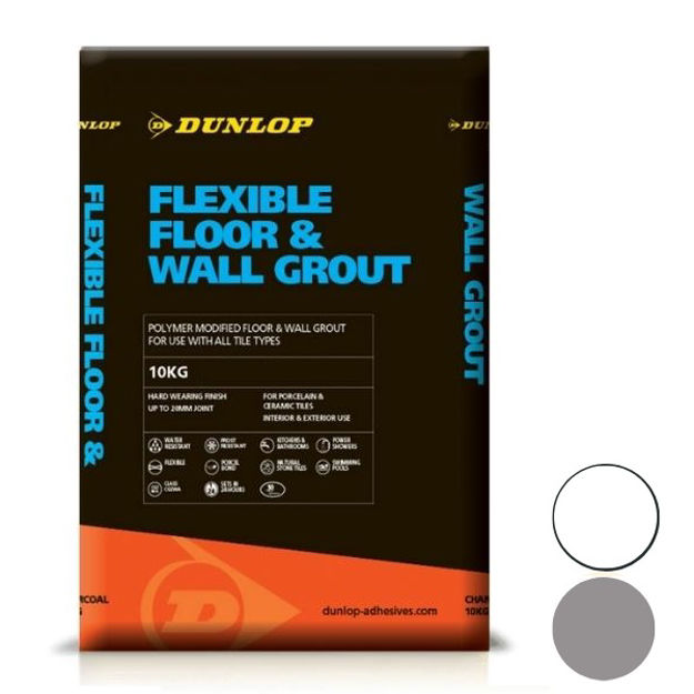Picture of DUNLOP FLEXIBLE FLOOR AND WALL GROUT 10KG