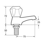 Picture of METHVEN DEVA PROFILE BASIN TAPS CHROME
