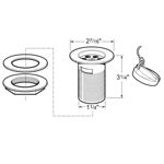 Picture of METHVEN DEVA 1 1/4" BASIN WASTE WITH POLY PLUG