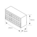 Picture of RED AIR BRICK VENT SQUARE HOLE LIST NO.351
 215 X 140MM