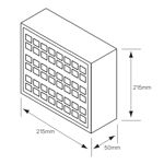 Picture of RED AIR BRICK VENT SQUARE HOLE LIST NO.352
 215 X 215MM