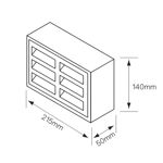 Picture of BLACK AIR BRICK VENT LOUVRE LIST NO.364
 215 X 140MM