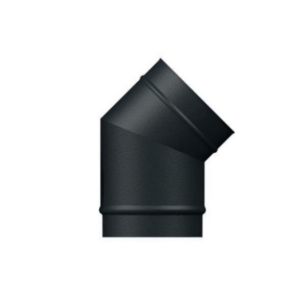 Picture of MIDTHERM VITRELUX VITREOUS ENAMEL 45° FLUE PIPE ELBOW 125MM