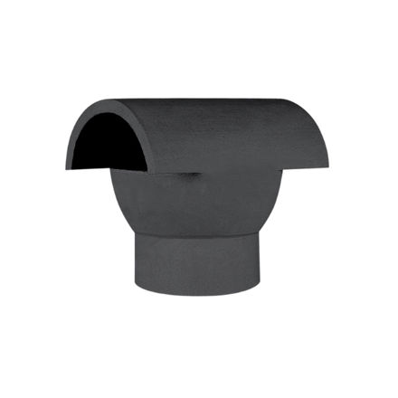 Picture of BLACK CHIMNEY HOOD TOP 190MM