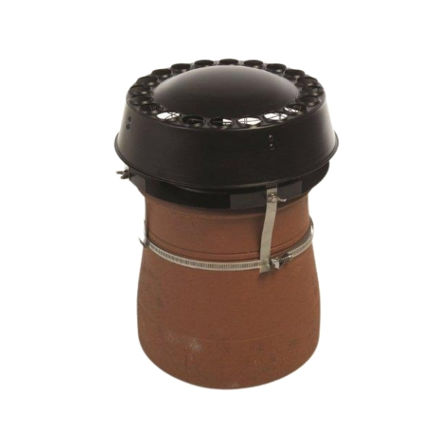 Picture of MAD ANTI DOWNDRAUGHT COWL BLACK STRAP FIXING UP TO 300MM