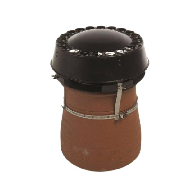 Picture of MAD ANTI DOWNDRAUGHT COWL BLACK STRAP FIXING UP TO 300MM