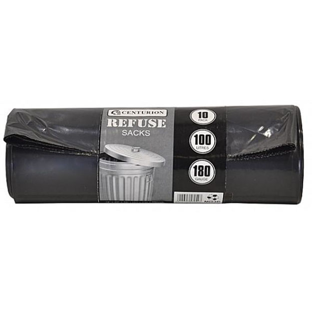 Picture of CENTURION HEAVY DUTY REFUSE SACKS 100L (10 PACK)