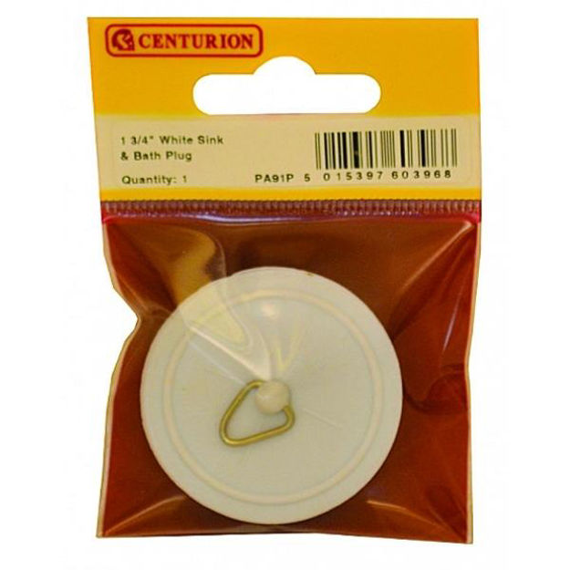 Picture of CENTURION WHITE SINK / BATH PLUG 1 3/4"