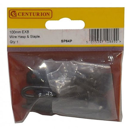 Picture of BLACK WIRE HASP AND STAPLES 100MM (4")