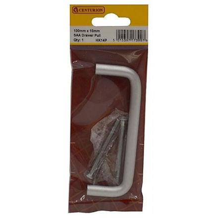 Picture of DRAWER PULL HANDLE SATIN ANODISED ALUMINIUM 100 X 10MM