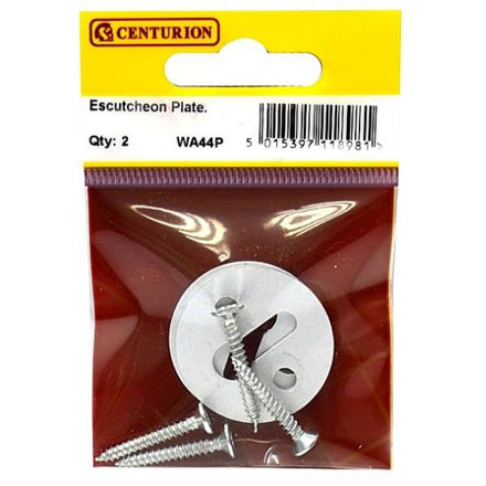 Picture of COVERED ESCUTCHEON PLATE SATIN ANODISED ALUMINIUM 32MM (2 PACK)