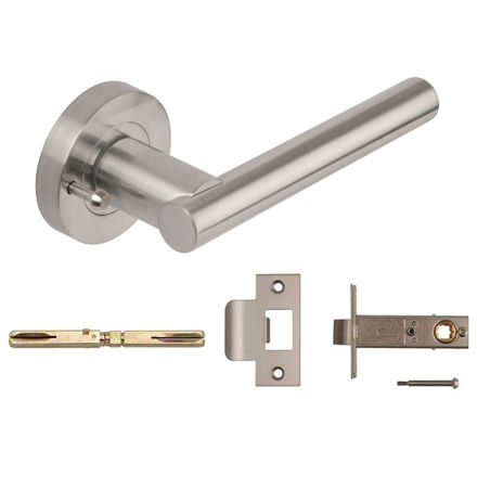 Picture of 3689 PRV SCP SULTAN LEVER ON ROSE C/W PRIVACY FACILITY & LATCH (70MM OVERALL)