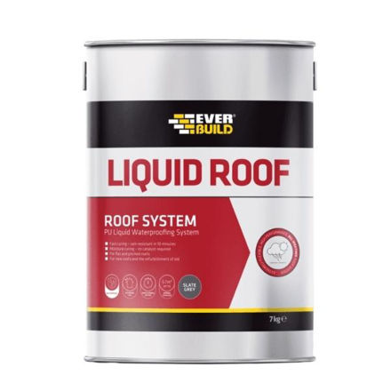 Picture of EVERBUILD AQUASEAL LIQUID ROOF MEMBRANE SLATE GREY 7KG