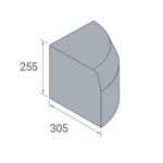 Picture of MARSHALLS 305 X 255MM HALF BATT QUAD KERB