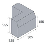 Picture of MARSHALLS 125 X 255MM HB EXT ANGLE KERB