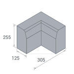 Picture of MARSHALLS 125 X 255MM HB INT ANGLE KERB