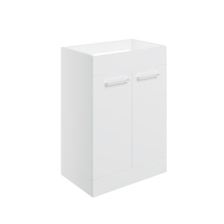 Picture of VOLTA 590MM FLOOR STANDING 2 DOOR BASIN UNIT (NO TOP) - WHITE GLOSS