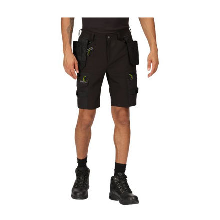 Picture of REGATTA BLACK INFILTRATE STRETCH SHORTS