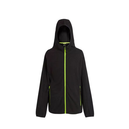 Picture of REGATTA NAVIGATE FULL ZIP HOODED FLEECE BLACK/ORANGE