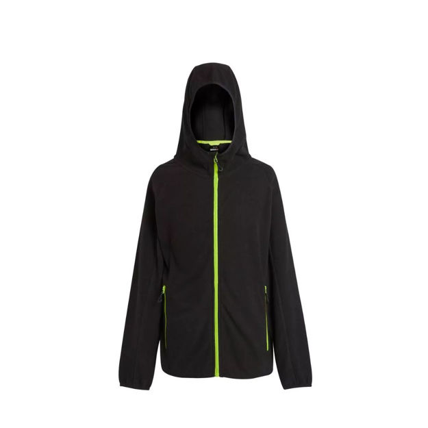 Picture of REGATTA NAVIGATE FULL ZIP HOODED FLEECE BLACK/ORANGE