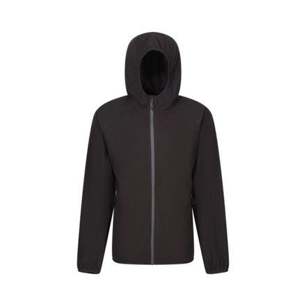 Picture of REGATTA NAVIGATE FULL ZIP HOODED FLEECE BLACK/SEAL GREY