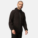 Picture of REGATTA NAVIGATE FULL ZIP HOODED FLEECE BLACK/SEAL GREY