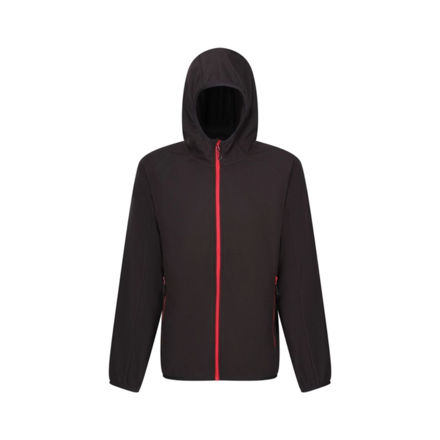 Picture of REGATTA NAVIGATE FULL ZIP HOODED FLEECE BLACK/RED