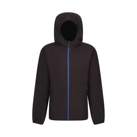 Picture of REGATTA NAVIGATE FULL ZIP HOODED FLEECE BLACK/NEW ROYAL