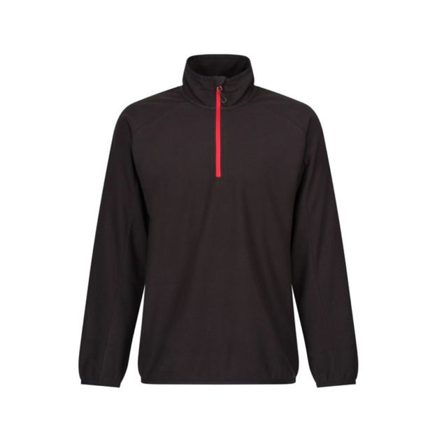 Picture of REGATTA NAVIGATE HALF ZIP FLEECE BLACK/RED