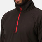 Picture of REGATTA NAVIGATE HALF ZIP FLEECE BLACK/RED