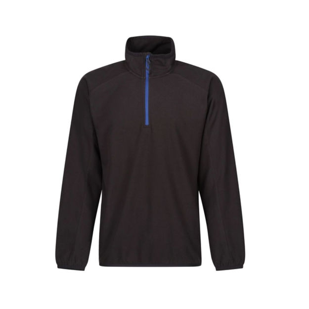 Picture of REGATTA NAVIGATE HALF ZIP FLEECE BLACK/NEW ROYAL