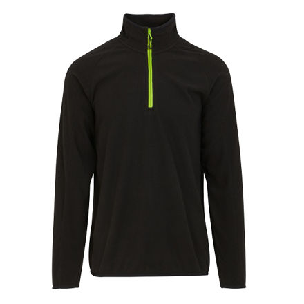 Picture of REGATTA NAVIGATE HALF ZIP FLEECE BLACK/LIMEGREEN