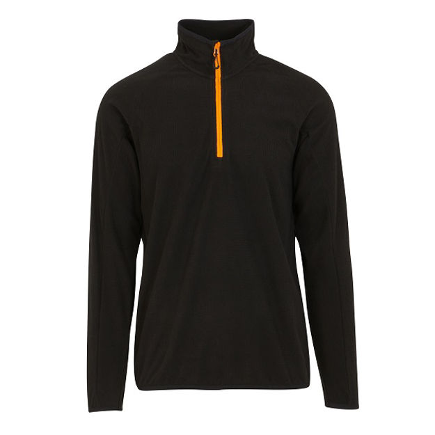 Picture of REGATTA NAVIGATE HALF ZIP FLEECE BLACK/ORANGE